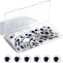 100pcs 20mm Large  Googly Eyes Self Adhesive,  Black Googly Eyes for Crafts
