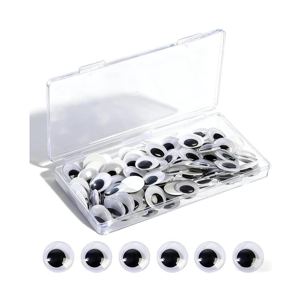 100Pcs 20Mm Large Googly Eyes Self Adhesive, Black Googly Eyes For Crafts 4713532449839