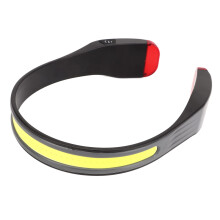 Rechargeable Headlamp with Red Warning Taillight, 3 Modes COB LED for Running Hiking Camping