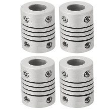 Flexible Shaft Couplings 4Pcs, Aluminum Alloy 3mm to 6mm Connector for 3D Printer CNC Machine Motor Guide D19 X L25mm