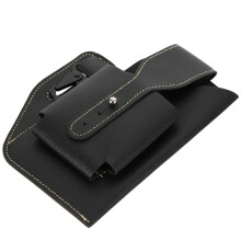 Men's PU Leather Phone Waist Bag with Belt Clip, Hands Large Capacity Pouch for Travel and Hiking