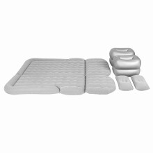 Car Air Mattress SUV Air Bed with Fast Electric Inflation, Thickened Flocking Surface, Durable PVC, Grey 174x126cm