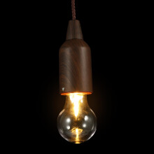 Portable Camping Light Retro Pull String LED Tent Lamp Battery Operated Warm Ambient Hanging Bulb