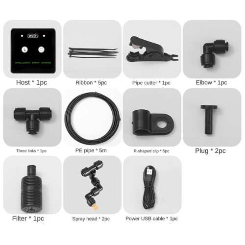 Rainforest Sprayer WiFi Control Automatic Mist Rainforest Timing Sprays System Kit Irrigation Timer Reptile Sprayer A