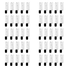 50 Pack Aluminum Blank Dog Tags for Laser-Engraving with 24 Inches of Stainless Steel Chain Black