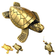 Turtle Refillable Butane Lighter for Men, Adjustable Soft Flame Gift for Boyfriend, Outdoor Camping Use