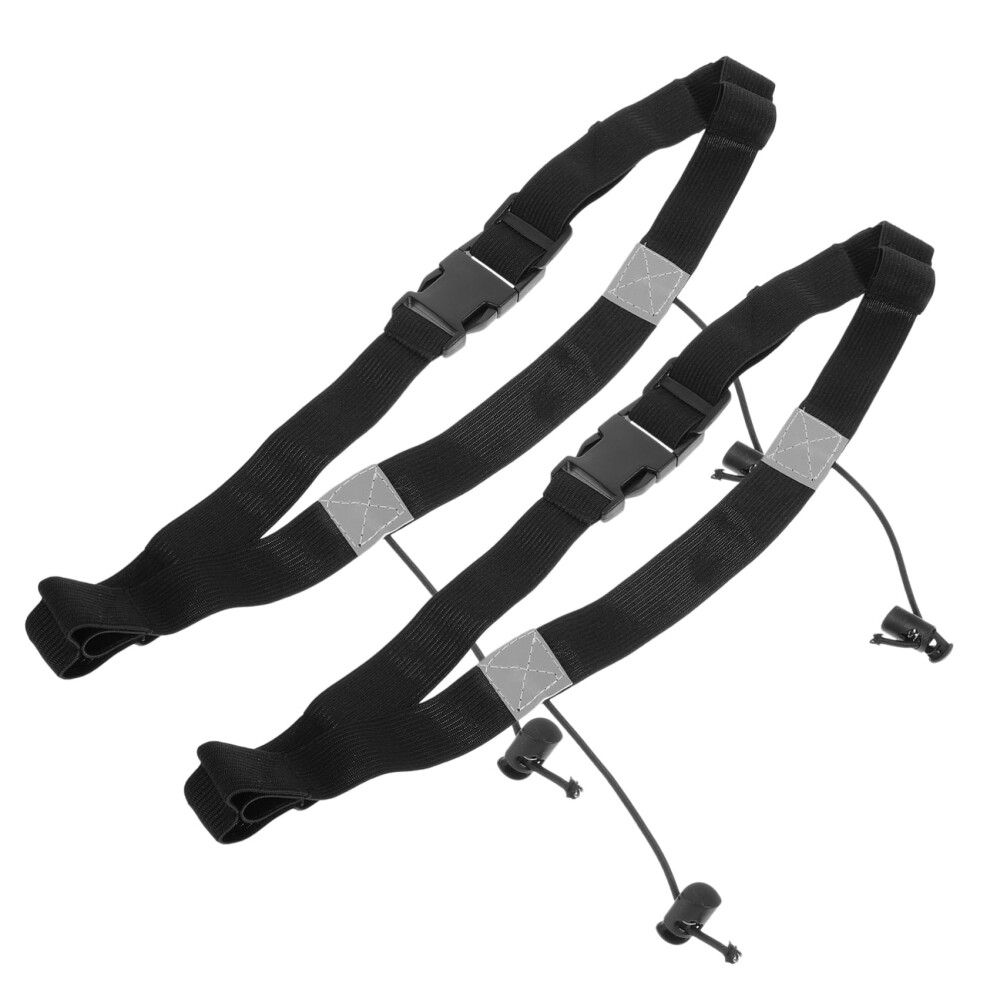 Reflective Running Belt 2Pcs Adjustable Safety Waistband For Night Visibility Jogging Cycling 9092120000016