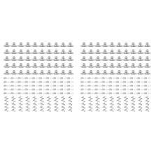 Conjunto de 100 Peças de Fechos de Torção de Grau, Ilhós e Pinos de Botão Giratório, Fechos de Lona Marinhos, Botão Giratório