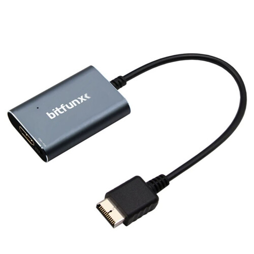 Bitfunx Conversor PS2 para  Compatível com Consoles de Jogos para PS2, para PS1 e para  1/2 com Chave Seletora RGB para YPbPr