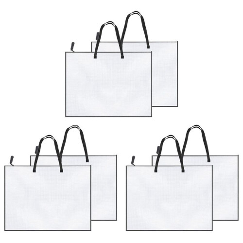 6 Pacotes de Estojo de Portfólio de Arte de 19X25 Polegadas, Pasta de Portfólio para Obras de Arte, Bolsa de Armazenamento de Pôsteres com Zíper e