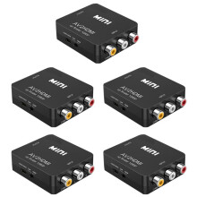 5X Conversor RCA para  AV para  1080 P  RCA CVBS Adaptador Conversor de ÁUdio de Vídeo PAL/NTSC para TV/PC/PS3/STB/ VHS