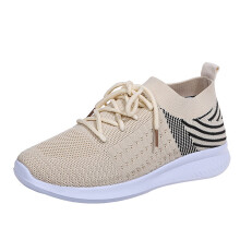 Women's Walking Shoes Size 6.5 Khaki Lightweight Slip On Sneakers with Breathable Mesh and Memory Foam