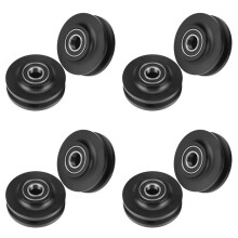 8 PiĂšces Roue de Porte de Grange Coulissante Robuste Armoire FenĂȘtre Poulie Rouleau Silencieux Porte Coulissante Piste Parfaite pour Bricolage Porte
