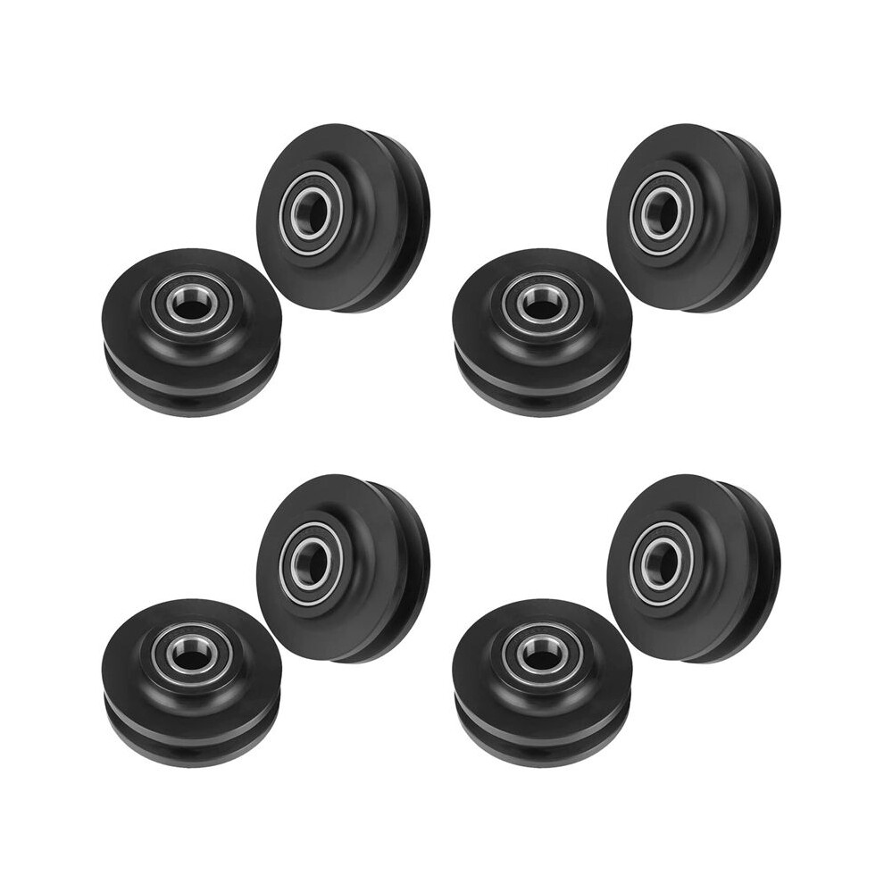 8Pcs Sliding Barn Door Wheel Heavy Duty Cabinet Window Pulley Roller Quiet Sliding Door Track Perfect For Diy Barn Door 4712262611912