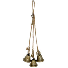Handmade Witch Bells for Door Protection Wreath Wind Chimes with Neutral Color Finish Size A Color B