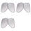6pcs Auto Car Side Window Sunshade Black Silver Color 1