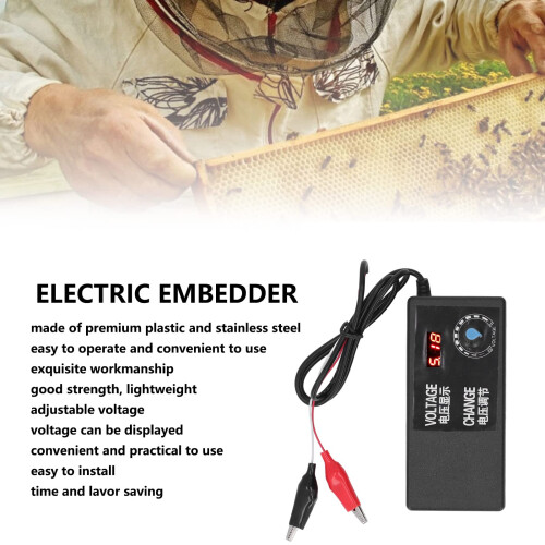 Beekeeping Heating Tool 12V 5A with Adjustable Voltage and Digital Display, Stainless Steel Bee Hive Embedder 2