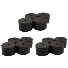 12PCS HiFi Speaker Isolation Feet Cushion Pads Stand Feet 40X23mm Aluminum Vibration Dampener Black