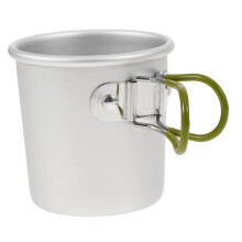 Camping Mug Aluminium Alloy Cup with Foldable Design, Lightweight Durable Metal Coffee and Tea Cup for Outdoor Hiking