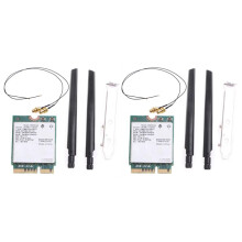 2X 9560NGW Kit de Mesa Sem Fio de Banda Dupla 2.4G/5Ghz 802.11AC M.2 CNVI Conjunto de Antena de Cartão Wi-Fi Compatível com BT 5.0