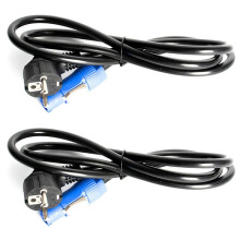2X Powercon Plug 1.5M Black Stage Light Power Cable, 3-Core DMX512 LED Event Lighting Cord Aviation Power Cord EU PLUG
