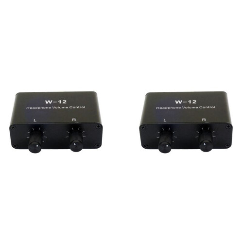 2X Sound Controller Headphone Volume Control 3.5mm + 6.35mm Stereo Volume Controller Adjustment for Left and Right