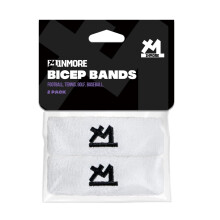 2 Pack White Bicep Bands for Football and Basketball, Arm Sweat Bands for Athletes Running Training