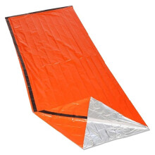 Emergency Sleeping Bag Orange Waterproof Reusable Survival Bivvy Sack for Camping Hiking and First Aid