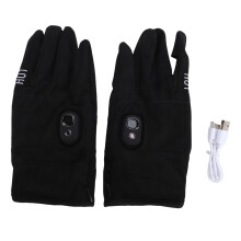 Electric Heated Gloves with 360 Heating, USB‑C Fast Charging, 5 Heat Levels, 3000mAh Battery, Black