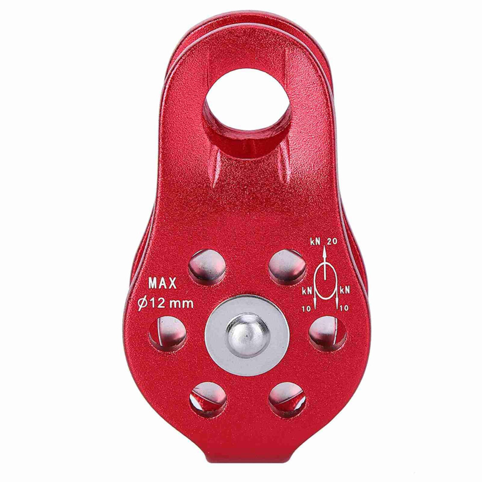 Climbing Pulley 1000Kg Load Aluminium Alloy Pulley Block For Hauling And Climbing Safety Red 9771547378198