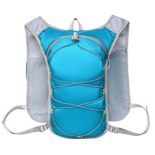 Reflective Running Hydration Backpack 2L Lightweight Waterproof Vest for Cycling Outdoor Sports Lake Blue