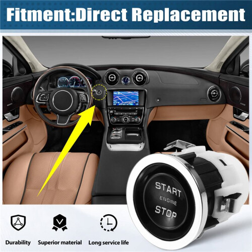 C2D4509 Car Engine Start Stop Ignition  Push Button for  XJ 2010-2013 1