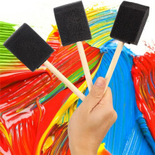 40PCS Foam Brush,Foam Paint Brush with Wooden Handle,for Painting,Sponge Paint Brush (1Inch-4Inch Different Size)