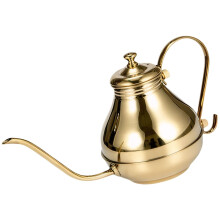 Gold Stainless Steel Gooseneck Kettle 1L Pour Over Coffee Kettle with Precision Pour Control and Heat Retention