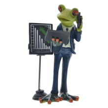 Zarte Laubfrosch-Liebhaber-Ornament aus Kunstharz-Herrenmodell