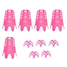 10Pcs Red Golf Tees for Indoor Practice and Winter Turf, Visibility Driving Range Set