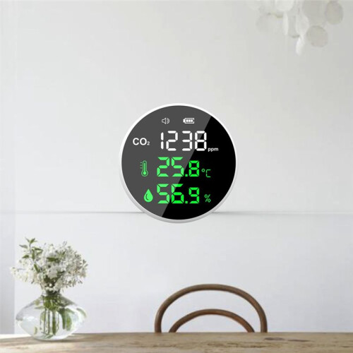 Draagbare Kooldioxidedetector Luchtkwaliteitstester CO2-Meter Thermometer Hygrometer Detector 1