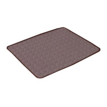 Extra Large Dog Cooling Mat for Summer, Foldable Durable Pet Cooling Pad Blanket, Coffee XL 100x75cm