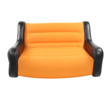 Inflatable Sofa 2 Seat Blow Up Couch with Armrests, Soft Flocked PVC, Quick Inflation for Indoor Outdoor Use