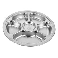 Stainless Steel Divided Plate with MultiCompartment Design for Portion Control and Easy Cleaning