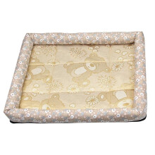 Cooling Pet Mat XL Khaki Ice Silk Dog Cooling Bed for Large Dogs and Cats, Soft Comfortable Pad for Hot Summer