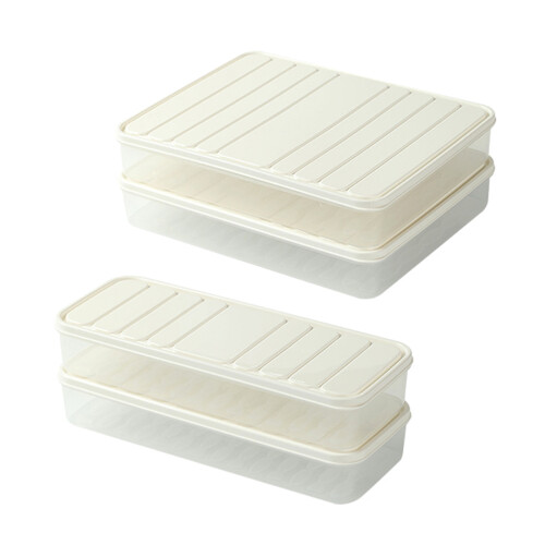 Clear Food Grade Refrigerator Containers Stackable Designs