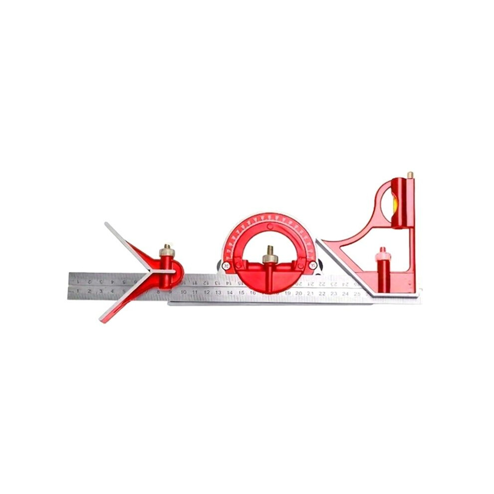3 In 1 300Mm Square Right Angle Ruler Measuring Ruler Multi Combination Protractor Tools Woodworking Tools Red 4712030793611