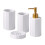 Modern Ceramic Bathroom Organization Slip-White Four Piece Set 1