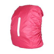 Waterproof Backpack Rain Cover Pack of 2, Nylon Reflective Hiking Backpack Protector Rose Red