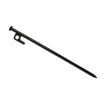 2pcs Heavy Duty Camping Tent Stakes 20cm Black Steel Pegs Secure Ground Anchoring Outdoor Use