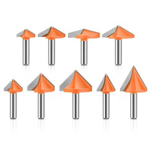 Set 8mm Handle 3D V-Shaped Knife 3D Computer Engraving Knife Woodworking Knife V-Shaped Milling Cutter