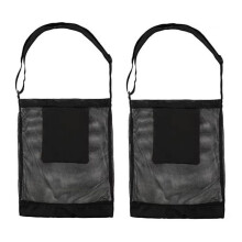 2PCS Mushroom Hunting Net Bag Harvest Mushroom Basket Collection Bag Large Capacity Mesh Garden Fruit Picking Bag Black