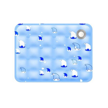 Pet Cooling Mat Ice Silk Breathable Dog Cooling Pad for Summer Sofa Floor Sky Blue 40x50CM