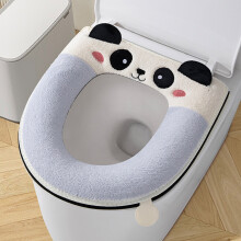 Soft Plush Toilet Seat Cover with Zipper for Winter Warmth and Comfort, Easy to Install and Machine Washable